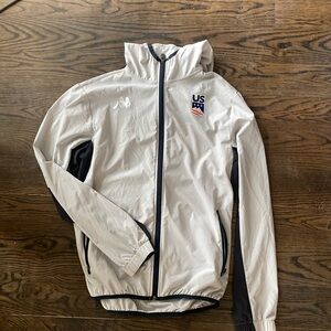 White and Navy US Ski Team Track Jacket